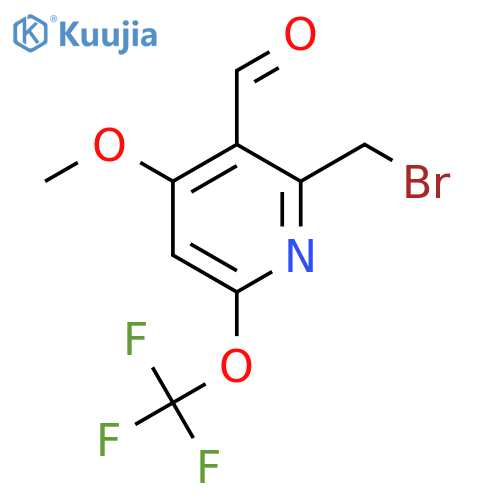 2-(Bromomethyl)-4-methoxy-6-(trifluoromethoxy)pyridine-3-carboxaldehyde structure