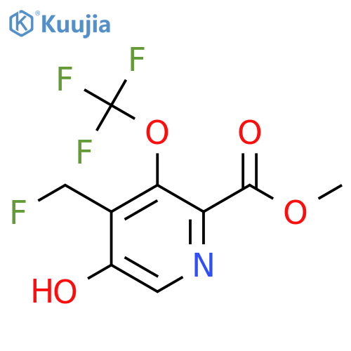 Methyl 4-(fluoromethyl)-5-hydroxy-3-(trifluoromethoxy)pyridine-2-carboxylate structure