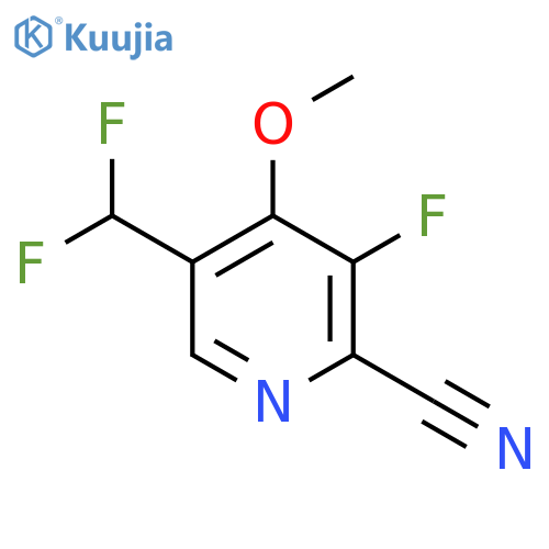 2-Cyano-5-(difluoromethyl)-3-fluoro-4-methoxypyridine structure