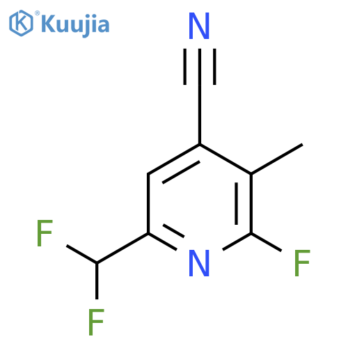 4-Cyano-6-(difluoromethyl)-2-fluoro-3-methylpyridine structure
