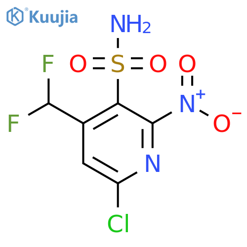 6-Chloro-4-(difluoromethyl)-2-nitropyridine-3-sulfonamide structure