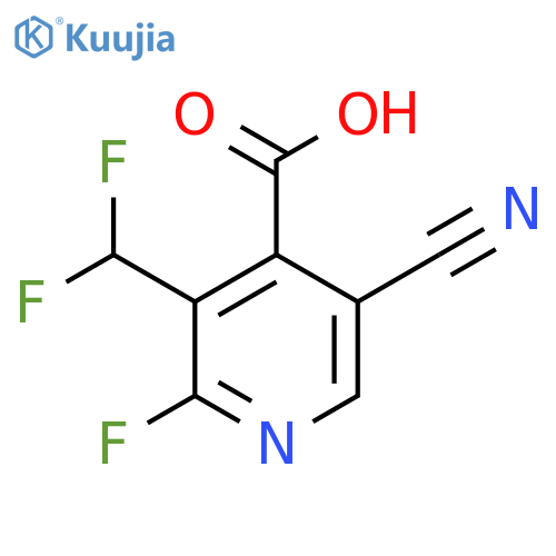 5-Cyano-3-(difluoromethyl)-2-fluoropyridine-4-carboxylic acid structure
