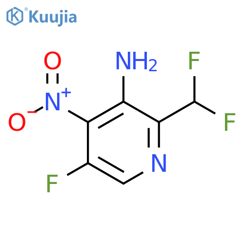 3-Amino-2-(difluoromethyl)-5-fluoro-4-nitropyridine structure