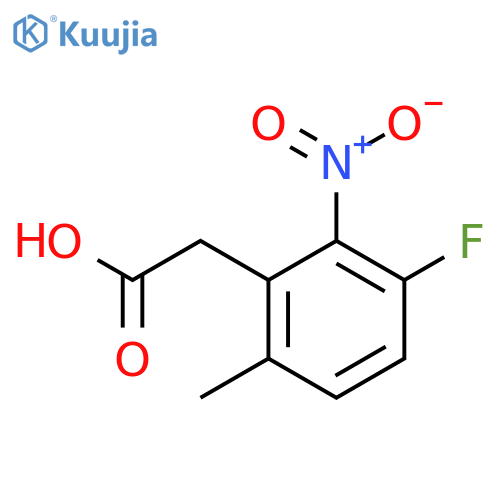 3-Fluoro-6-methyl-2-nitrophenylacetic acid structure