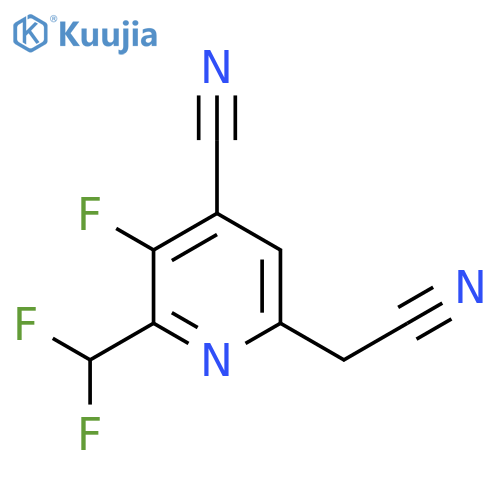 4-Cyano-2-(difluoromethyl)-3-fluoropyridine-6-acetonitrile structure