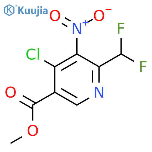 Methyl 4-chloro-2-(difluoromethyl)-3-nitropyridine-5-carboxylate structure