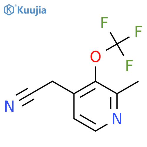 2-Methyl-3-(trifluoromethoxy)pyridine-4-acetonitrile structure