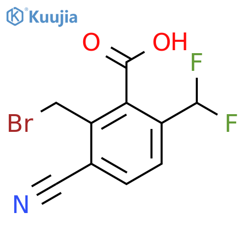 2-Bromomethyl-3-cyano-6-(difluoromethyl)benzoic acid structure