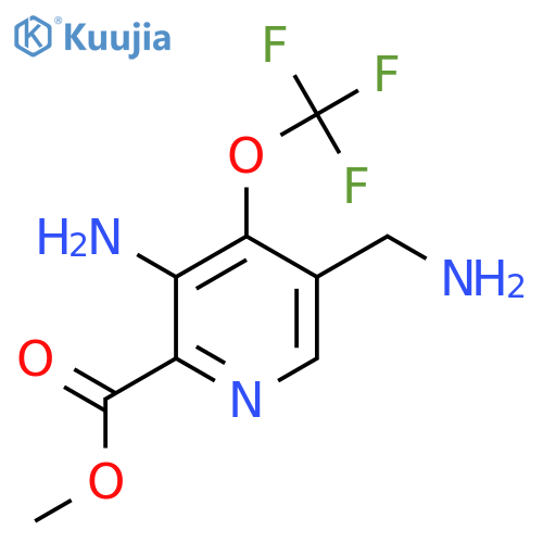 Methyl 3-amino-5-(aminomethyl)-4-(trifluoromethoxy)pyridine-2-carboxylate structure
