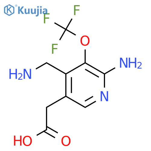 2-Amino-4-(aminomethyl)-3-(trifluoromethoxy)pyridine-5-acetic acid structure