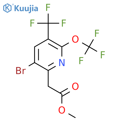 Methyl 5-bromo-2-(trifluoromethoxy)-3-(trifluoromethyl)pyridine-6-acetate structure