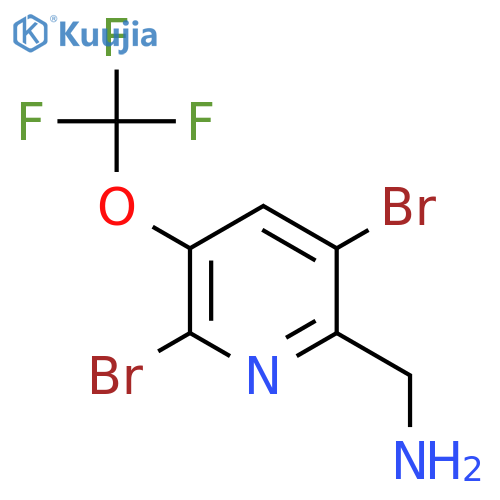 2-(Aminomethyl)-3,6-dibromo-5-(trifluoromethoxy)pyridine structure