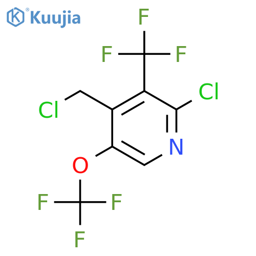 2-Chloro-4-(chloromethyl)-5-(trifluoromethoxy)-3-(trifluoromethyl)pyridine structure