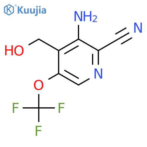 3-Amino-2-cyano-5-(trifluoromethoxy)pyridine-4-methanol structure