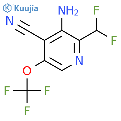 3-Amino-4-cyano-2-(difluoromethyl)-5-(trifluoromethoxy)pyridine structure