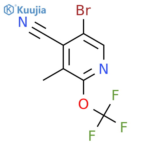 5-Bromo-4-cyano-3-methyl-2-(trifluoromethoxy)pyridine structure
