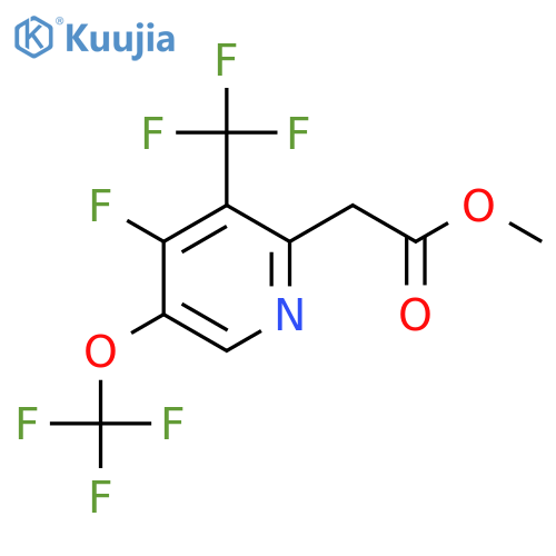 Methyl 4-fluoro-5-(trifluoromethoxy)-3-(trifluoromethyl)pyridine-2-acetate structure