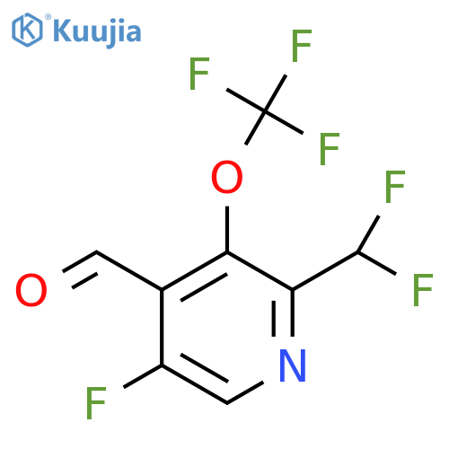 2-(Difluoromethyl)-5-fluoro-3-(trifluoromethoxy)pyridine-4-carboxaldehyde structure