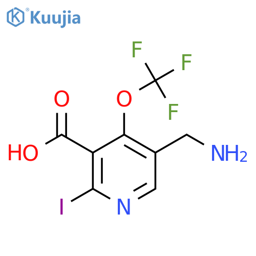 5-(Aminomethyl)-2-iodo-4-(trifluoromethoxy)pyridine-3-carboxylic acid structure
