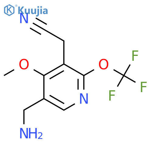 5-(Aminomethyl)-4-methoxy-2-(trifluoromethoxy)pyridine-3-acetonitrile structure