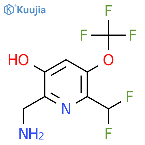 2-(Aminomethyl)-6-(difluoromethyl)-3-hydroxy-5-(trifluoromethoxy)pyridine structure