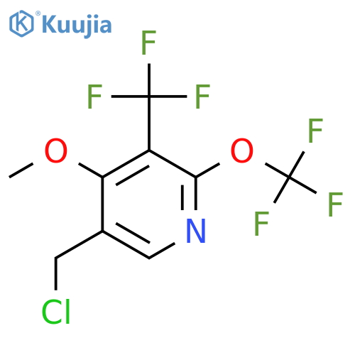 5-(Chloromethyl)-4-methoxy-2-(trifluoromethoxy)-3-(trifluoromethyl)pyridine structure