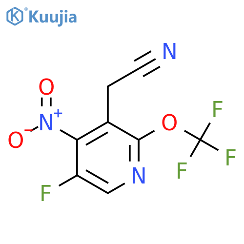 5-Fluoro-4-nitro-2-(trifluoromethoxy)pyridine-3-acetonitrile structure