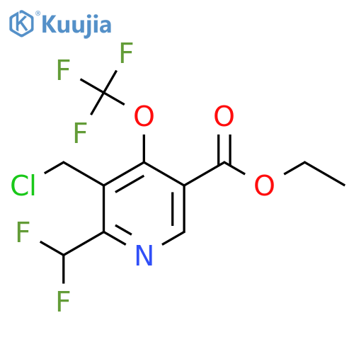 Ethyl 3-(chloromethyl)-2-(difluoromethyl)-4-(trifluoromethoxy)pyridine-5-carboxylate structure