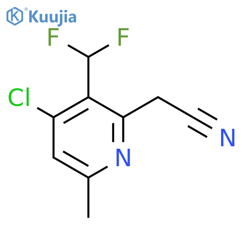 4-Chloro-3-(difluoromethyl)-6-methylpyridine-2-acetonitrile structure
