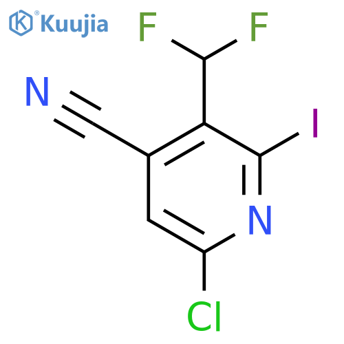 6-Chloro-4-cyano-3-(difluoromethyl)-2-iodopyridine structure