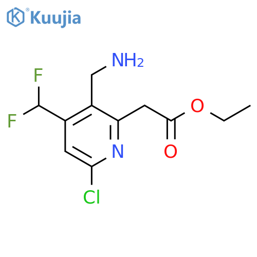 Ethyl 3-(aminomethyl)-6-chloro-4-(difluoromethyl)pyridine-2-acetate structure
