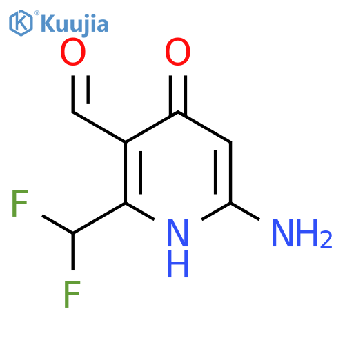 6-Amino-2-(difluoromethyl)-4-hydroxypyridine-3-carboxaldehyde structure