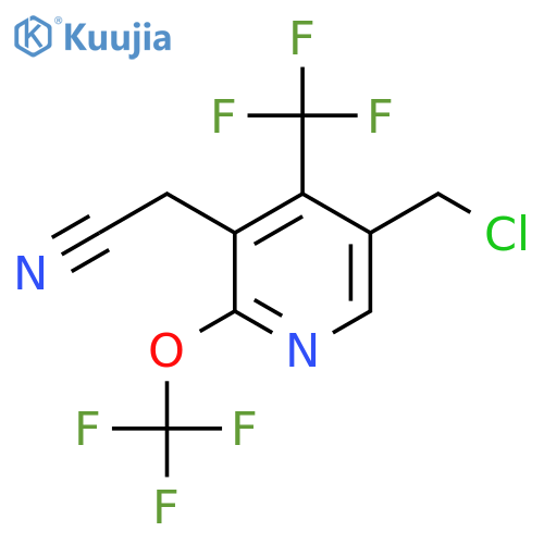 5-(Chloromethyl)-2-(trifluoromethoxy)-4-(trifluoromethyl)pyridine-3-acetonitrile structure