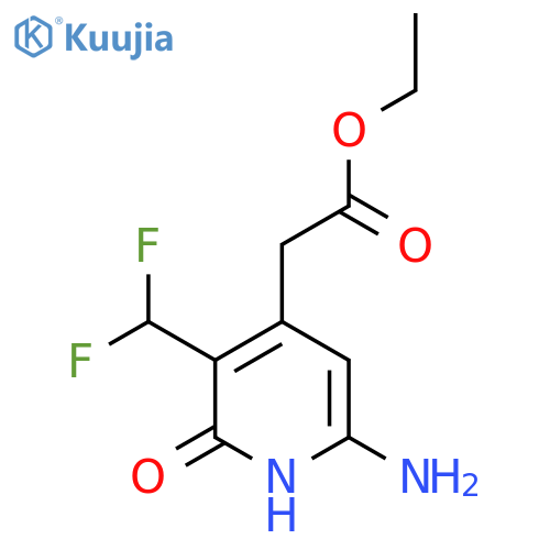 Ethyl 6-amino-3-(difluoromethyl)-2-hydroxypyridine-4-acetate structure