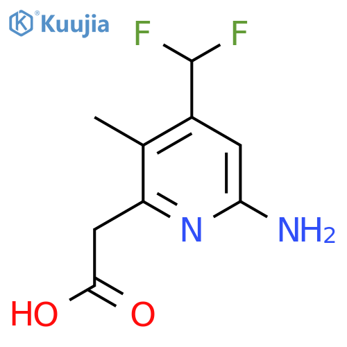 6-Amino-4-(difluoromethyl)-3-methylpyridine-2-acetic acid structure
