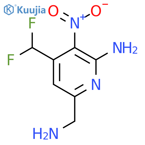 2-Amino-6-(aminomethyl)-4-(difluoromethyl)-3-nitropyridine structure