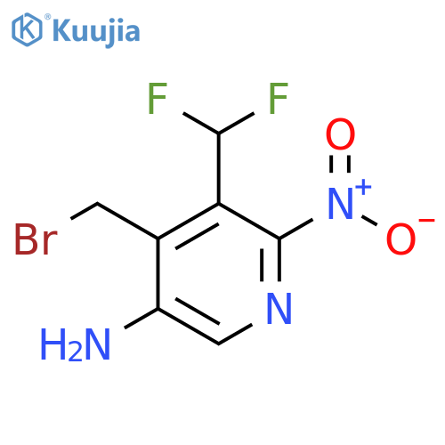 5-Amino-4-(bromomethyl)-3-(difluoromethyl)-2-nitropyridine structure