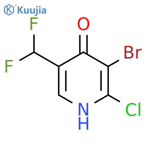 3-Bromo-2-chloro-5-(difluoromethyl)-4-hydroxypyridine structure