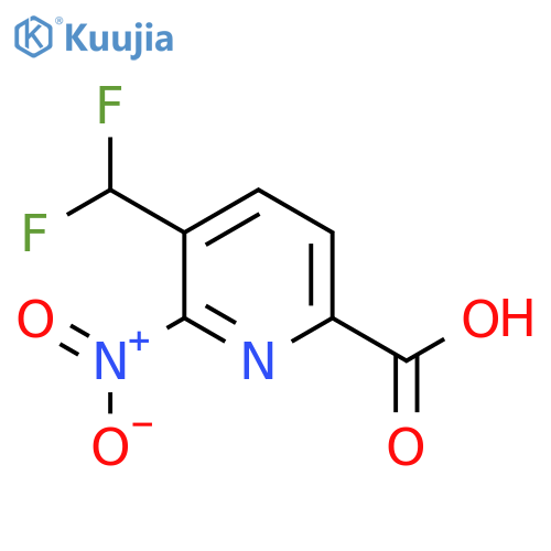 3-(Difluoromethyl)-2-nitropyridine-6-carboxylic acid structure