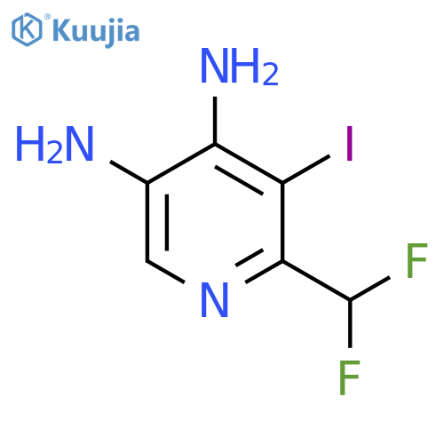 4,5-Diamino-2-(difluoromethyl)-3-iodopyridine structure