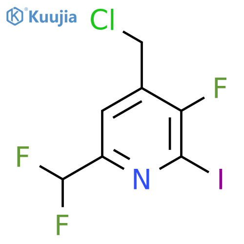4-(Chloromethyl)-6-(difluoromethyl)-3-fluoro-2-iodopyridine structure