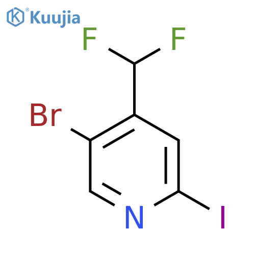 5-Bromo-4-(difluoromethyl)-2-iodopyridine structure