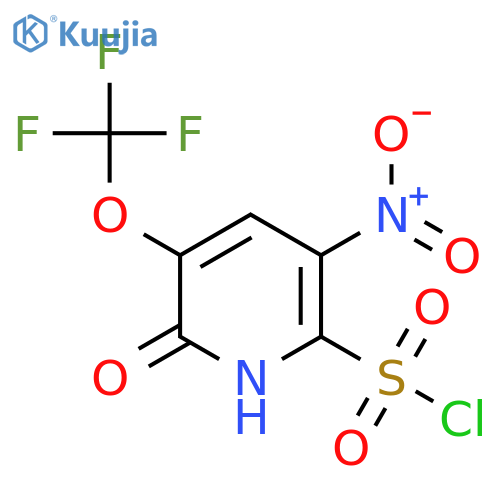 2-Hydroxy-5-nitro-3-(trifluoromethoxy)pyridine-6-sulfonyl chloride structure