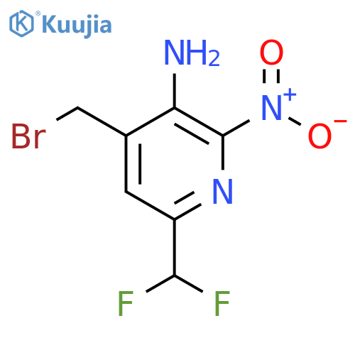 3-Amino-4-(bromomethyl)-6-(difluoromethyl)-2-nitropyridine structure