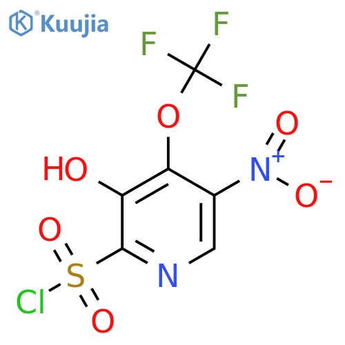 3-Hydroxy-5-nitro-4-(trifluoromethoxy)pyridine-2-sulfonyl chloride structure