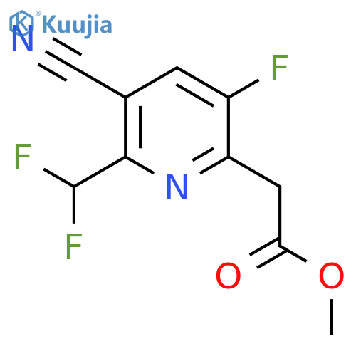 Methyl 3-cyano-2-(difluoromethyl)-5-fluoropyridine-6-acetate structure