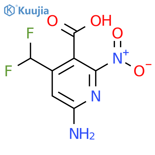 6-Amino-4-(difluoromethyl)-2-nitropyridine-3-carboxylic acid structure