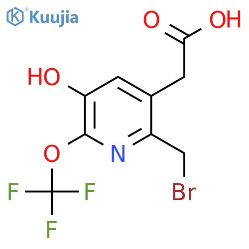 2-(Bromomethyl)-5-hydroxy-6-(trifluoromethoxy)pyridine-3-acetic acid structure