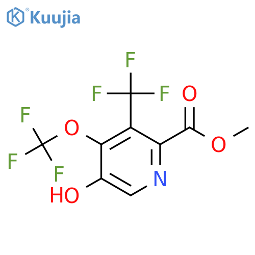 Methyl 5-hydroxy-4-(trifluoromethoxy)-3-(trifluoromethyl)pyridine-2-carboxylate structure