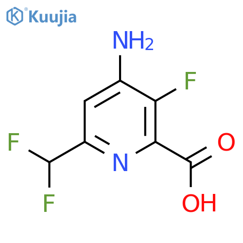 4-Amino-6-(difluoromethyl)-3-fluoropyridine-2-carboxylic acid structure